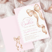 Invitation Baby shower Little Cookie Bow