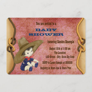 Invitation Baby-Shower Little Cowboy