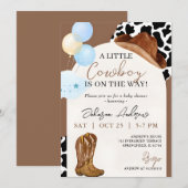 Invitation Baby shower Little Cowboy numérique personnel (Devant / Derrière)