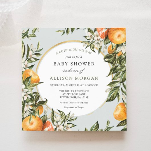 Invitation Baby shower Little Cutie