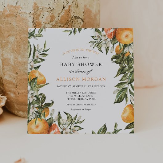 Invitation Baby shower Little Cutie