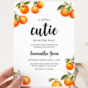 Invitation Baby Shower Little Cutie Genre Neutre