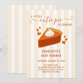 Invitation Baby shower Little Cutie Pie Citrouille Fall Strip (Devant / Derrière)