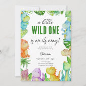 Invitation Baby shower Little Dino (Devant)