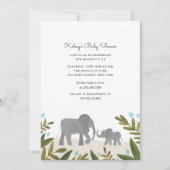 Invitation Baby shower Little Elephant (Devant)