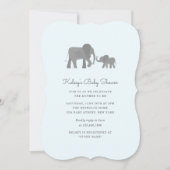 Invitation Baby shower Little Elephant (Devant)