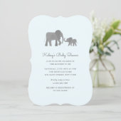 Invitation Baby shower Little Elephant (Debout devant)