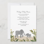 Invitation Baby shower Little Elephant (Devant)