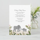 Invitation Baby shower Little Elephant (Debout devant)