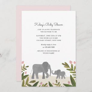 Invitation Baby shower Little Elephant