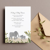 Invitation Baby shower Little Elephant