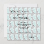 Invitation Baby shower Little Footprints (Dos)