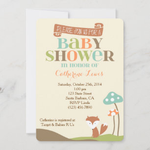 Invitation Baby shower-Little Fox