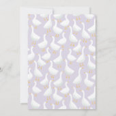 Invitation Baby shower Little Goose En vichy Lilac (Dos)