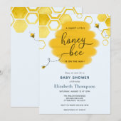 Invitation Baby shower Little Honey Bee Boy (Devant / Derrière)