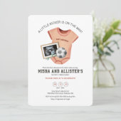 Invitation Baby shower Little Kicker (Debout devant)