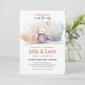 Invitation Baby shower Little Kitten pour fille (Debout devant)
