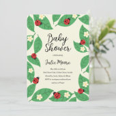 Invitation Baby shower Little Lady Bugs (Debout devant)