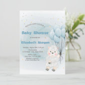 Invitation Baby shower Little Lamb Sheep Stars (Debout devant)