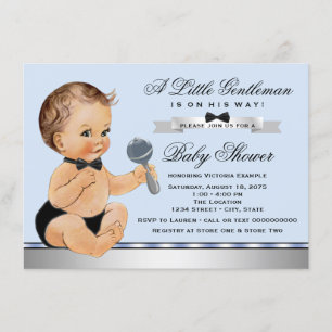Invitation Baby-Shower Little Man