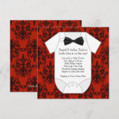 Invitation Baby-Shower Little Man (Devant / Derrière)