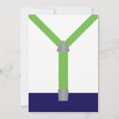 Invitation Baby shower Little Man Marine Blue Gree (Dos)