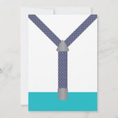 Invitation Baby shower Little Man Marine Turquoise (Dos)