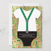 Invitation Baby shower Little Man, Noël (Dos)