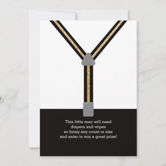 Invitation Baby shower Little Man, Parties scintil (Dos)