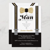 Invitation Baby shower Little Man, Parties scintil (Devant / Derrière)