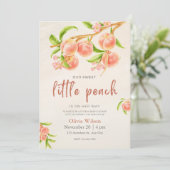 Invitation Baby shower Little Peach (Debout devant)