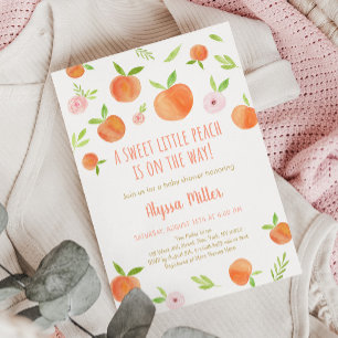 Invitation Baby shower Little Peach
