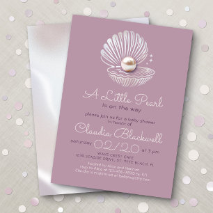 Invitation Baby shower Little Pearl