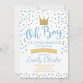 Invitation Baby shower Little Prince Douche royale (Devant)