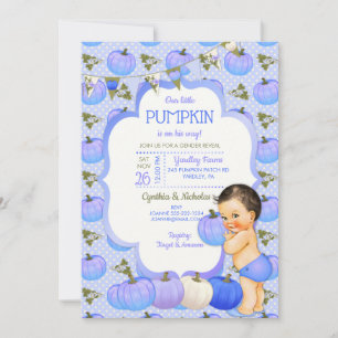 Invitation Baby Shower Little Pumpkin Garçon Brunette Clair
