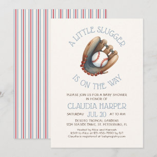 Invitation Baby Shower Little Slugger