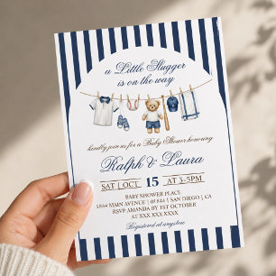 Invitation Baby Shower Little Slugger