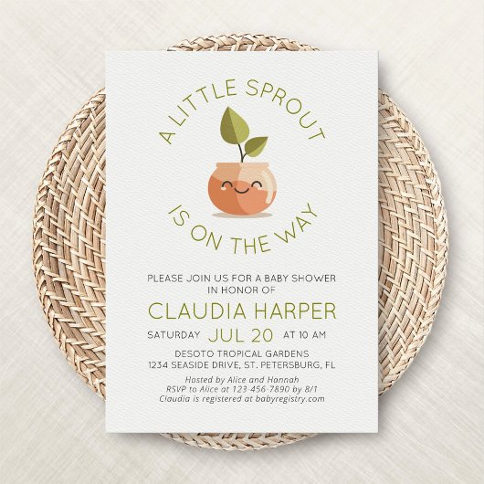 Invitation Baby shower Little Sprout