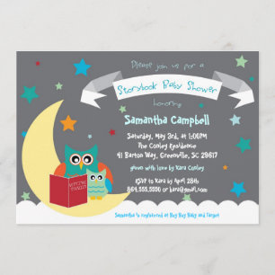 Invitation Baby shower livre livre livre livre
