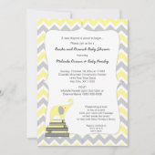 Invitation Baby shower, livres et brunch du livre des éléphan (Devant)