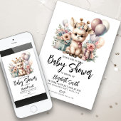 Invitation Baby shower Llama