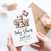 Invitation Baby shower Llama