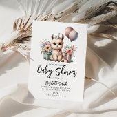 Invitation Baby shower Llama