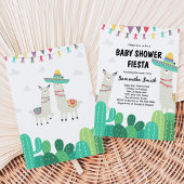 Invitation Baby Shower Llama Cactus