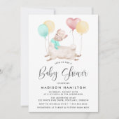 Invitation Baby shower Llama doux (Devant)