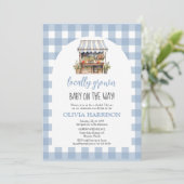 Invitation Baby shower local neutre pour les femmes (Debout devant)