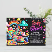 Invitation Baby shower Lollipop Wonderland Bliss (Debout devant)