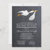 Invitation Baby shower longue distance par courrier (Devant)