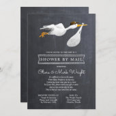 Invitation Baby shower longue distance par courrier (Devant / Derrière)