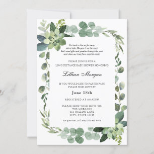 Invitation Baby shower longue distance par courrier